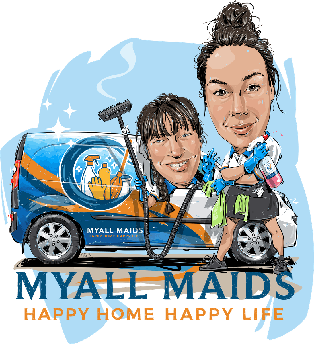 Myall Maids — happy home happy life illustration