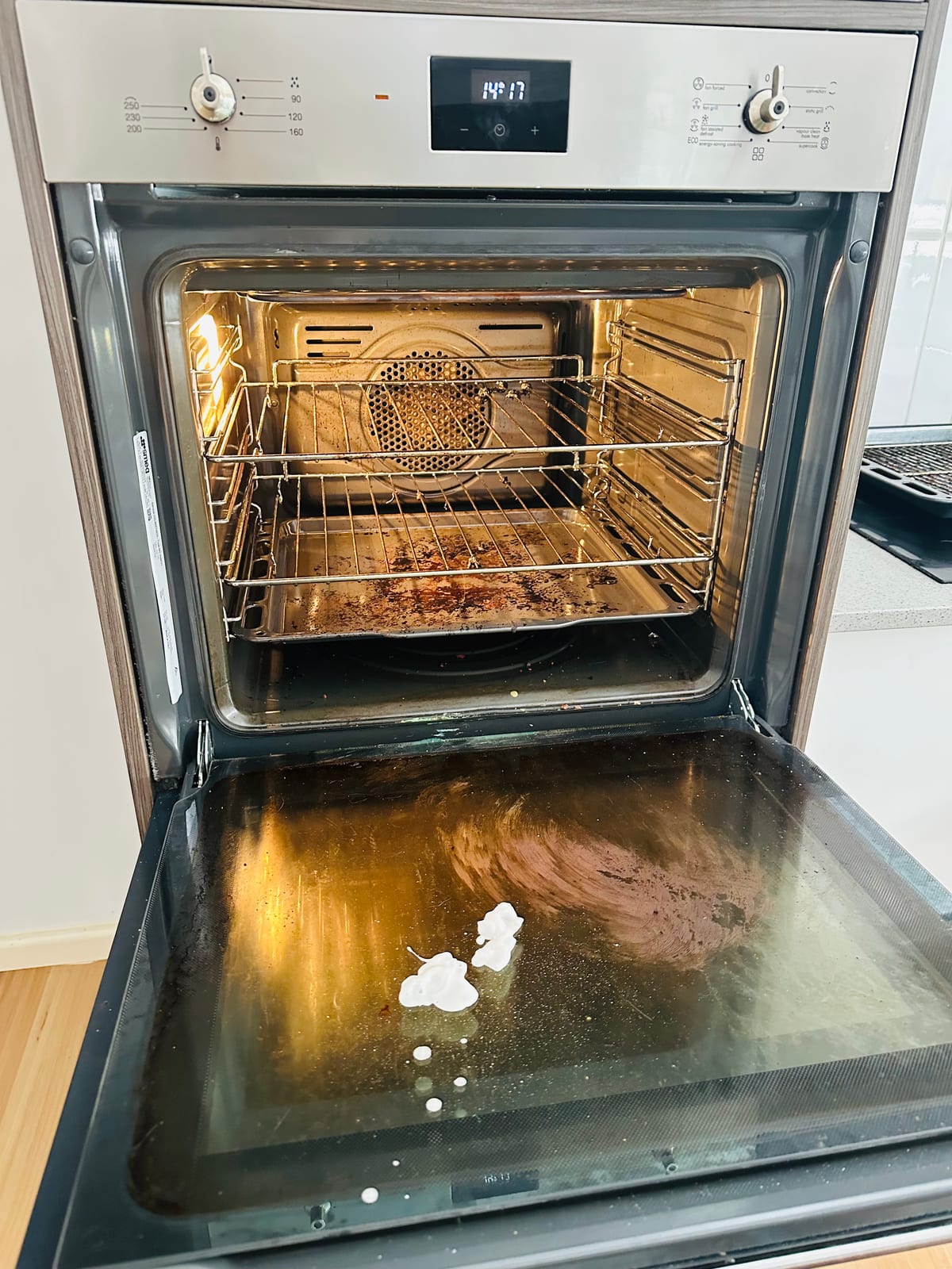 A spotless oven interior after an end-of-lease deep clean